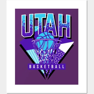 Utah Basketball 90s Throwback Posters and Art